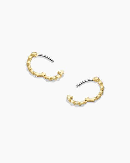 Crystal Huggie Hoops
