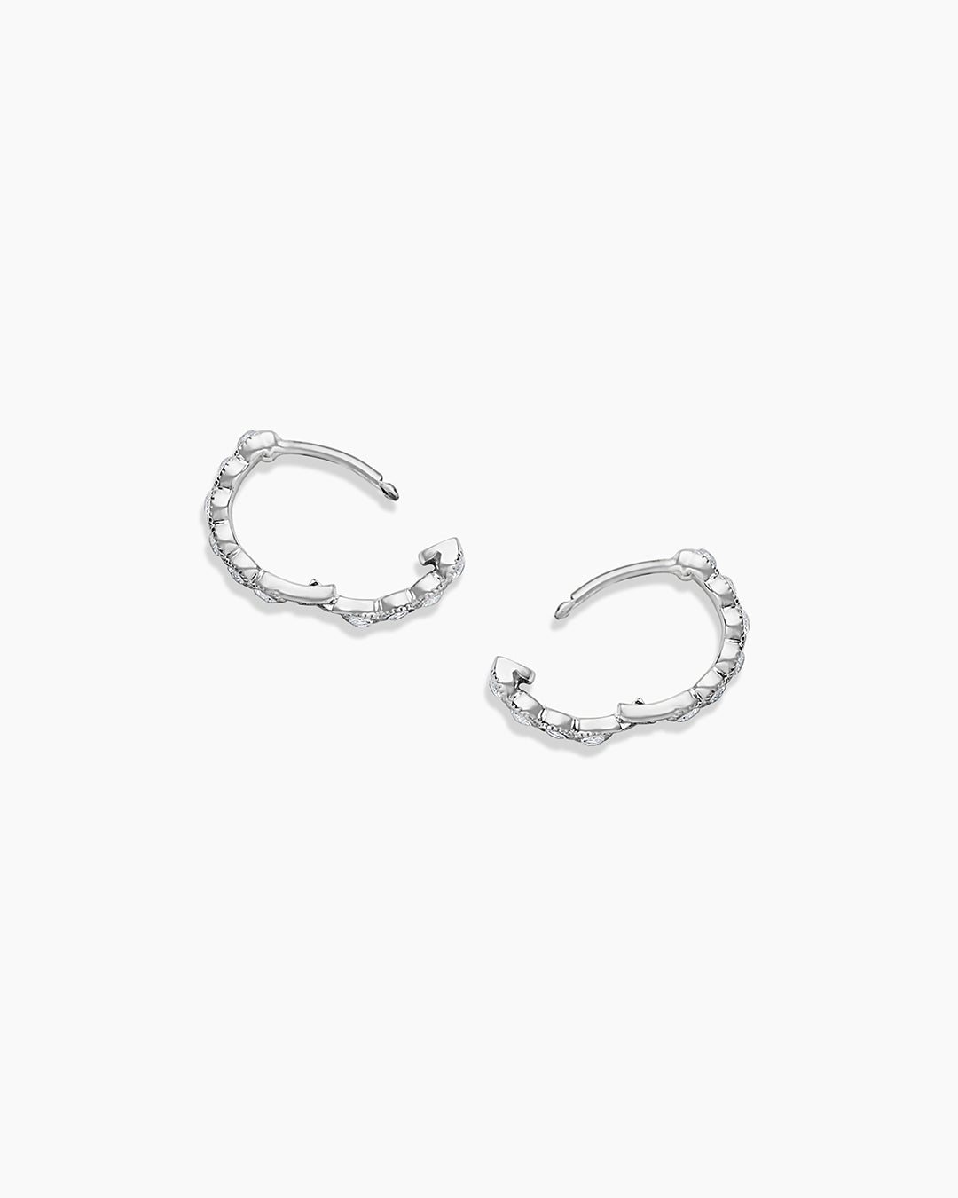 Crystal Huggie Hoops