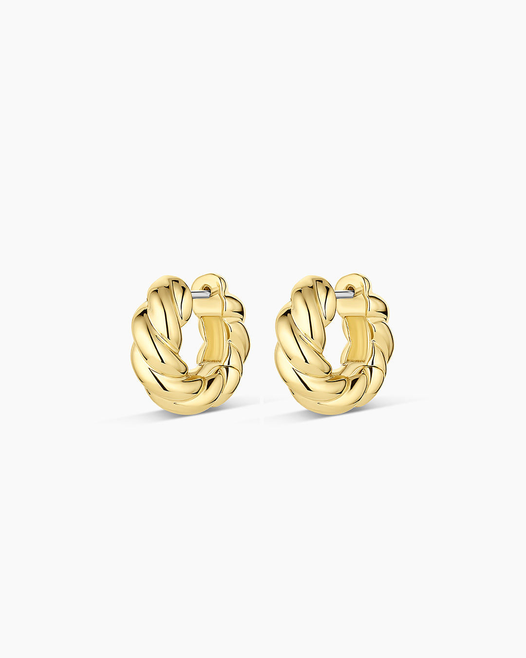 Twisted Huggie Hoops