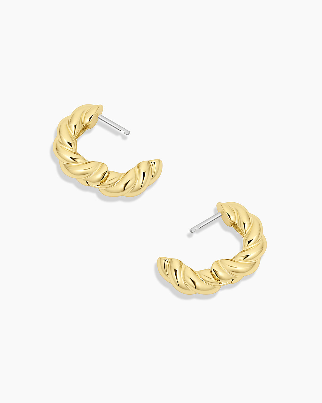 Twisted Huggie Hoops