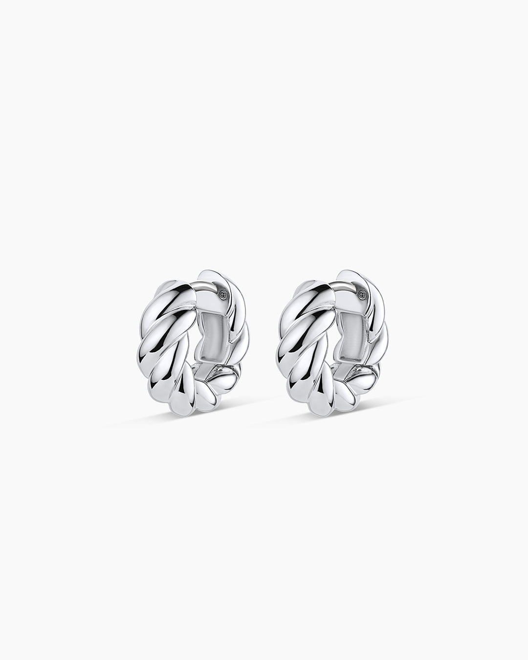 Twisted Huggie Hoops