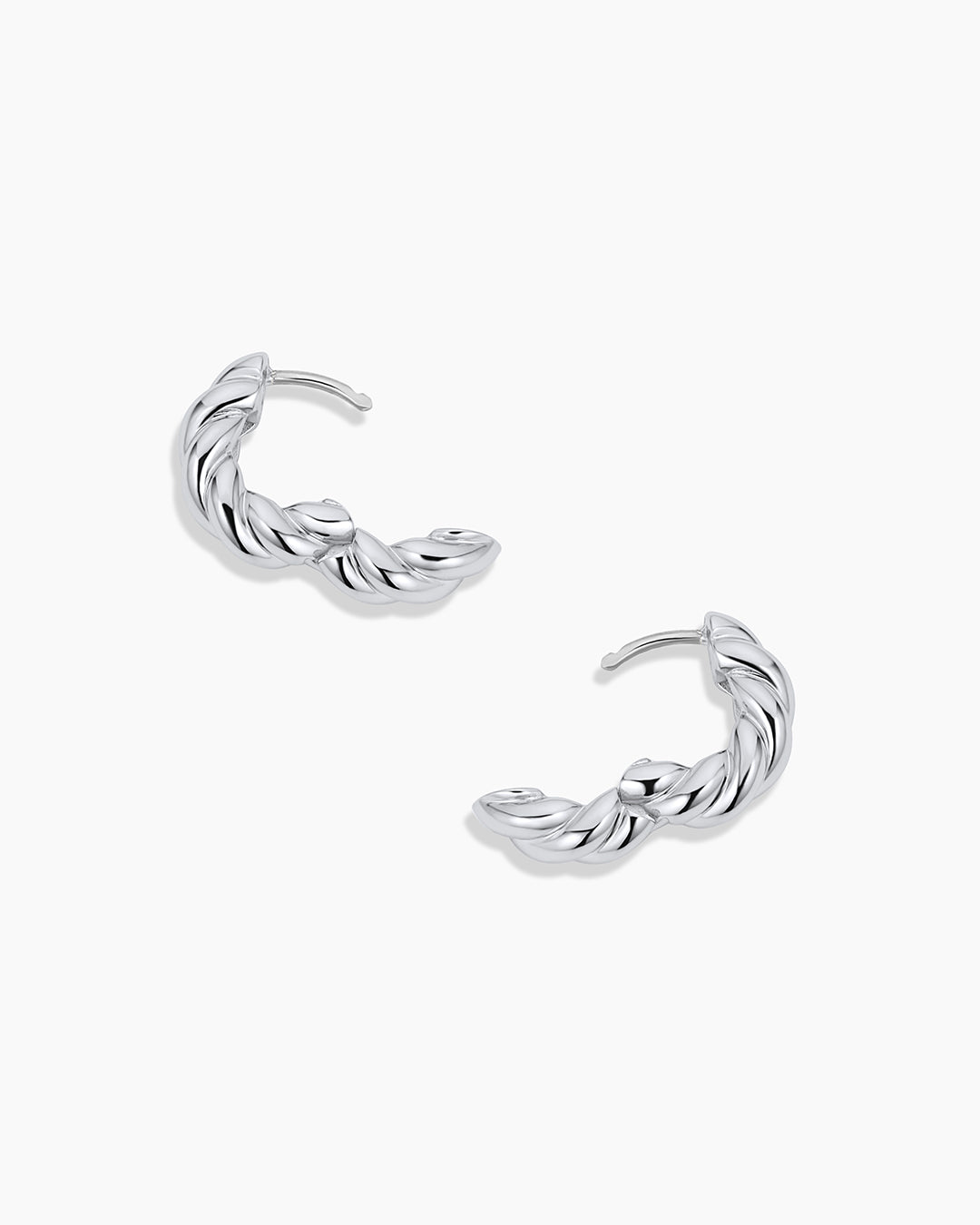 Twisted Huggie Hoops