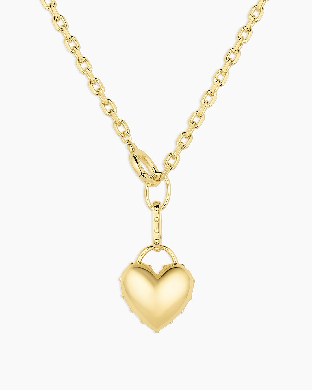 Puffy Heart Charm Necklace