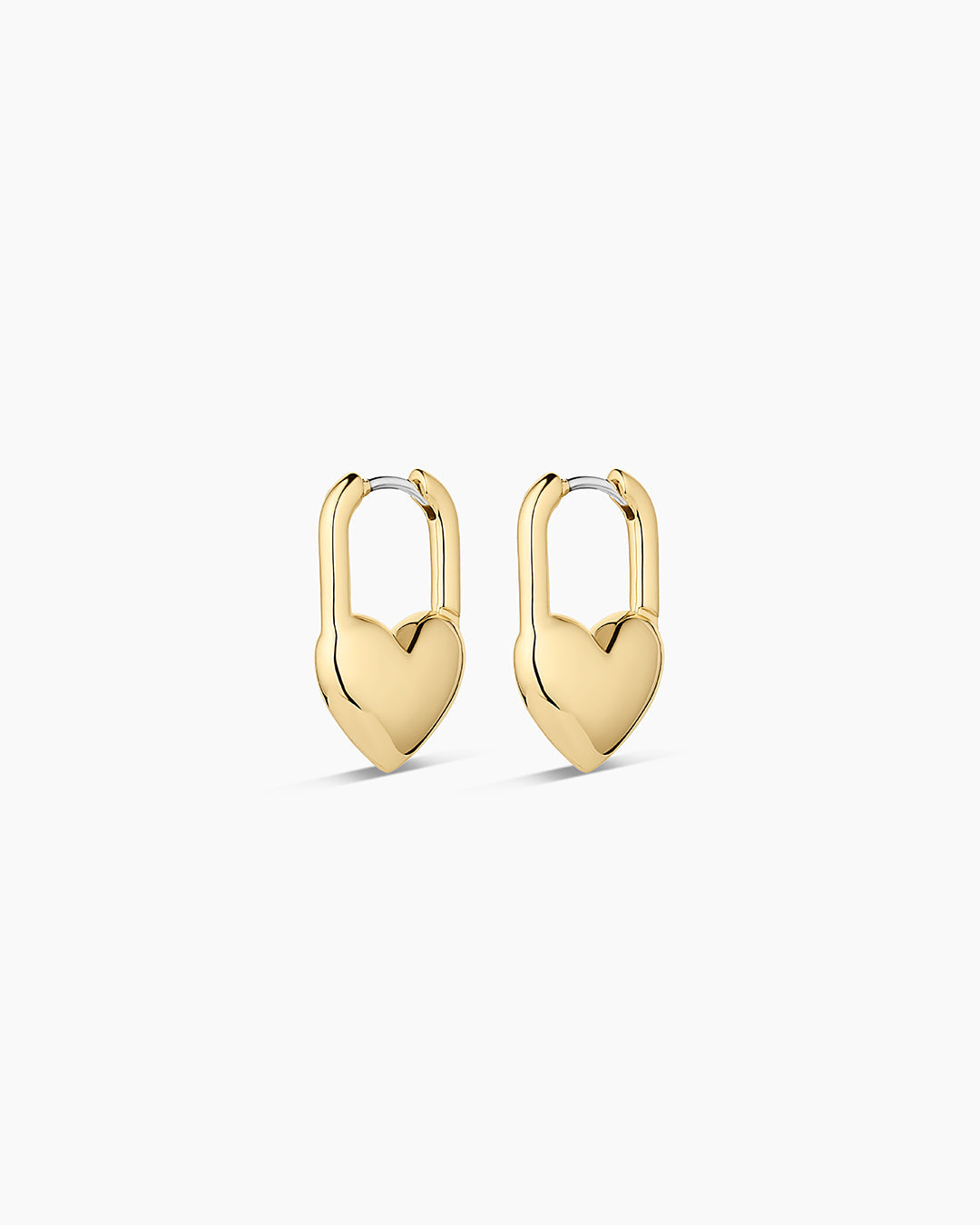 Heart Padlock Hoops