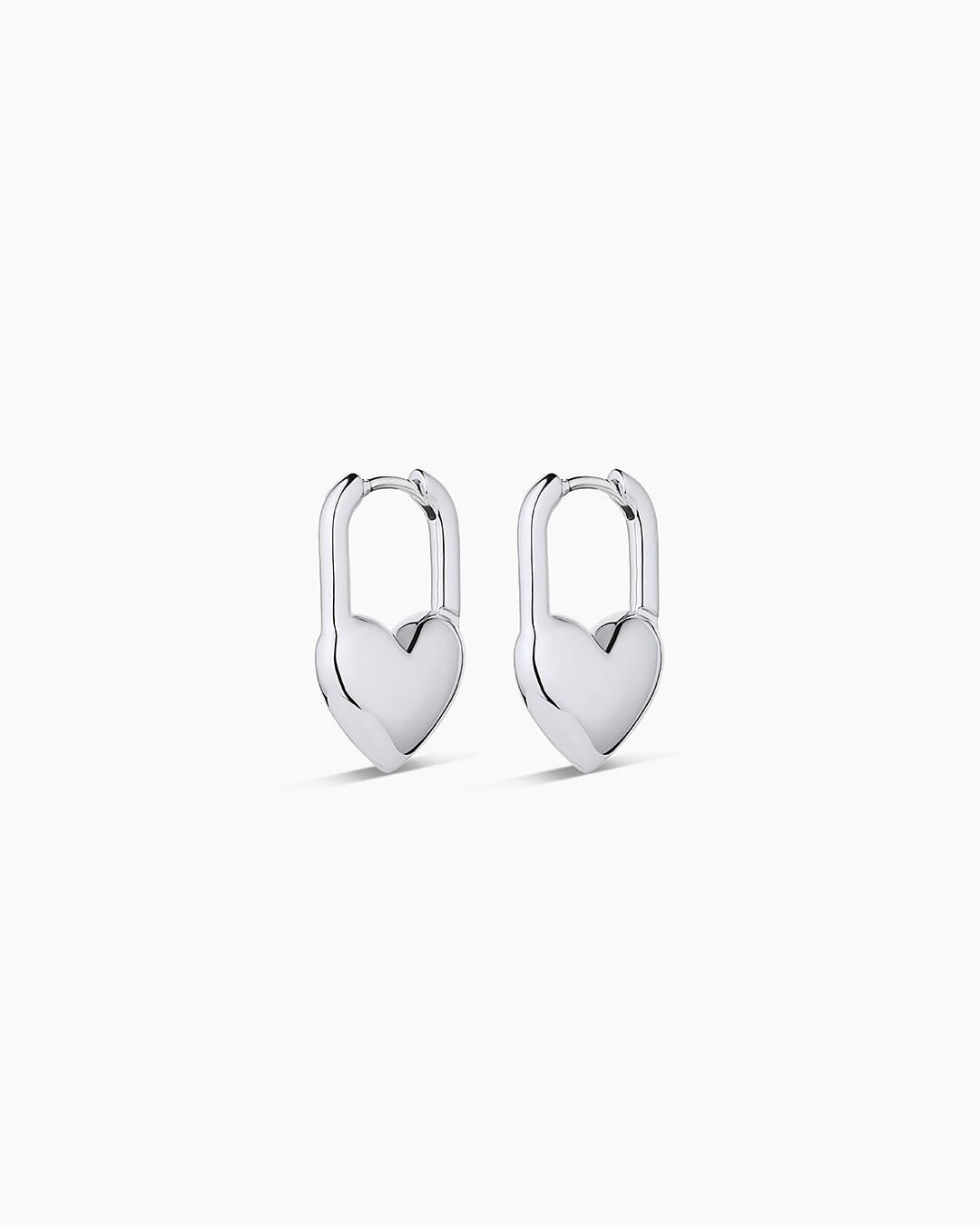 Heart Padlock Hoops