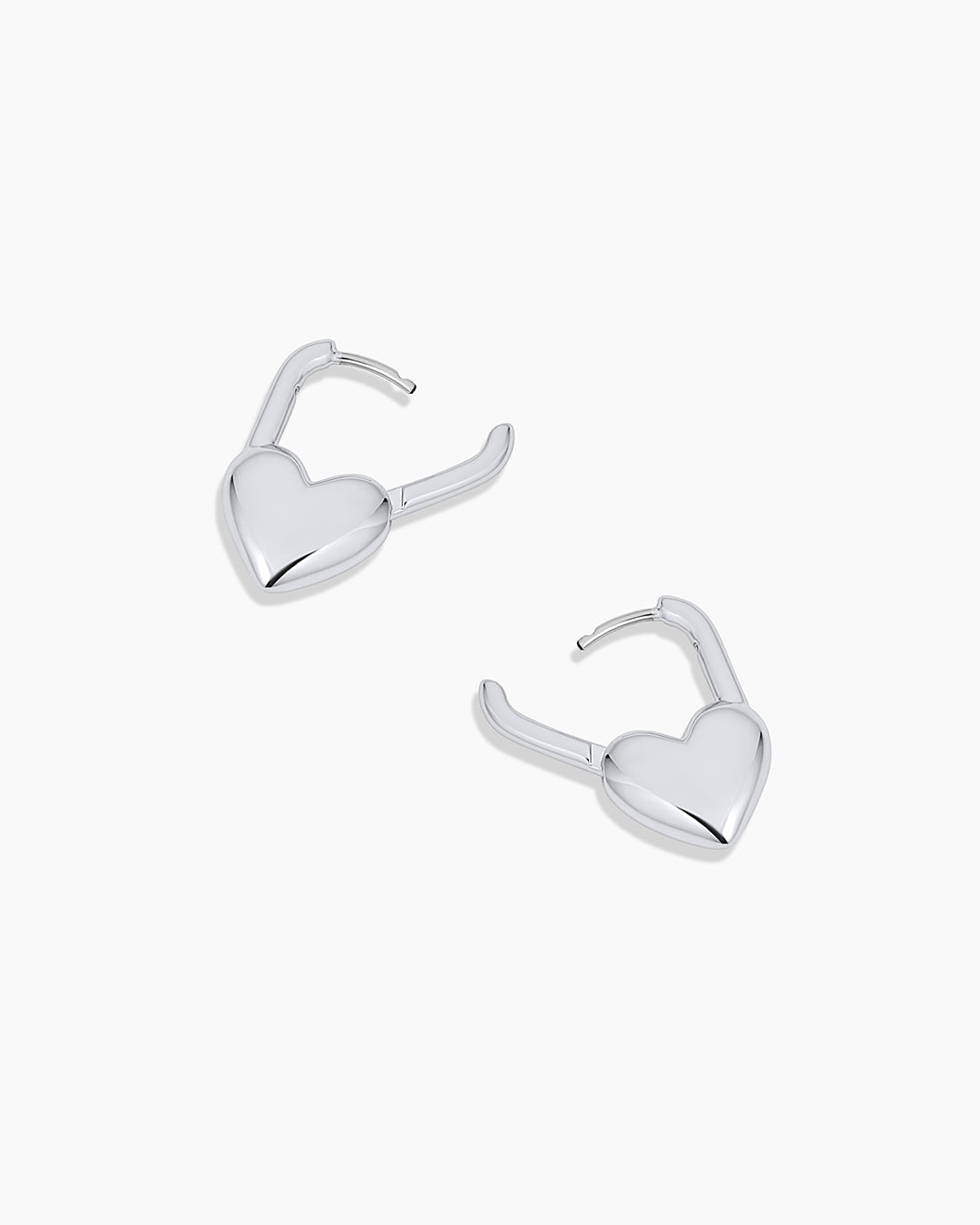 Heart Padlock Hoops