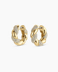 Pave Twisted Hoops