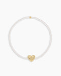 Pearl Initial Heart Bracelet