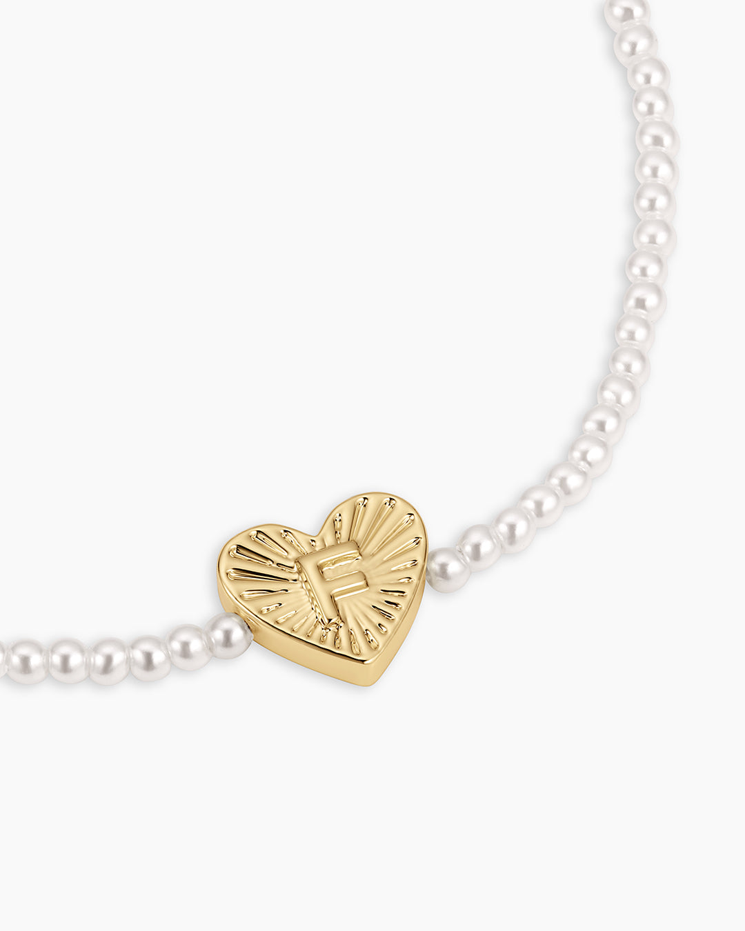 Pearl Initial Heart Bracelet