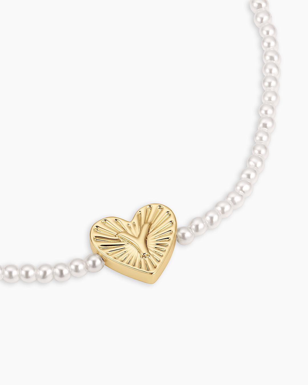 Pearl Initial Heart Bracelet
