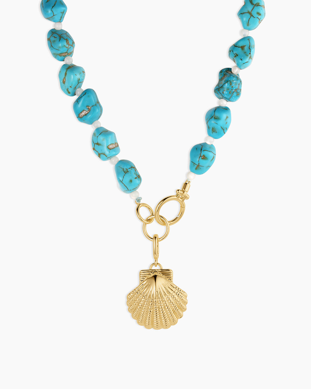 Turquoise Cove Shell Necklace Set