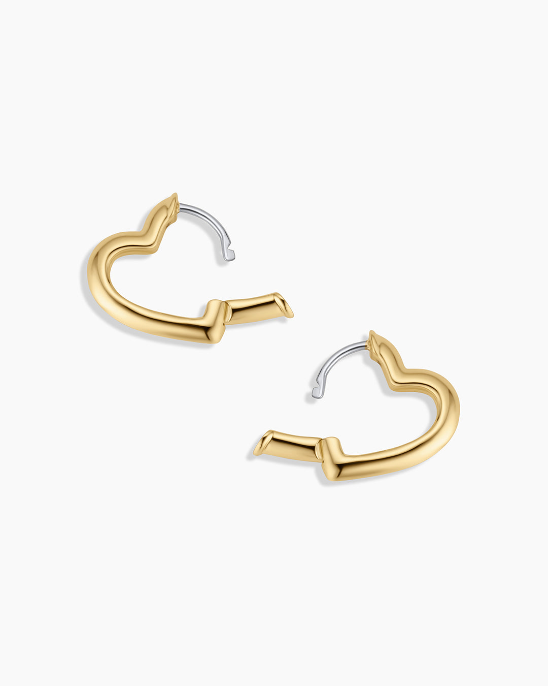 Heart Huggie Hoops