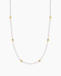 Pearl Heart Station Necklace