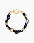 Navy Bandana Knot Bracelet