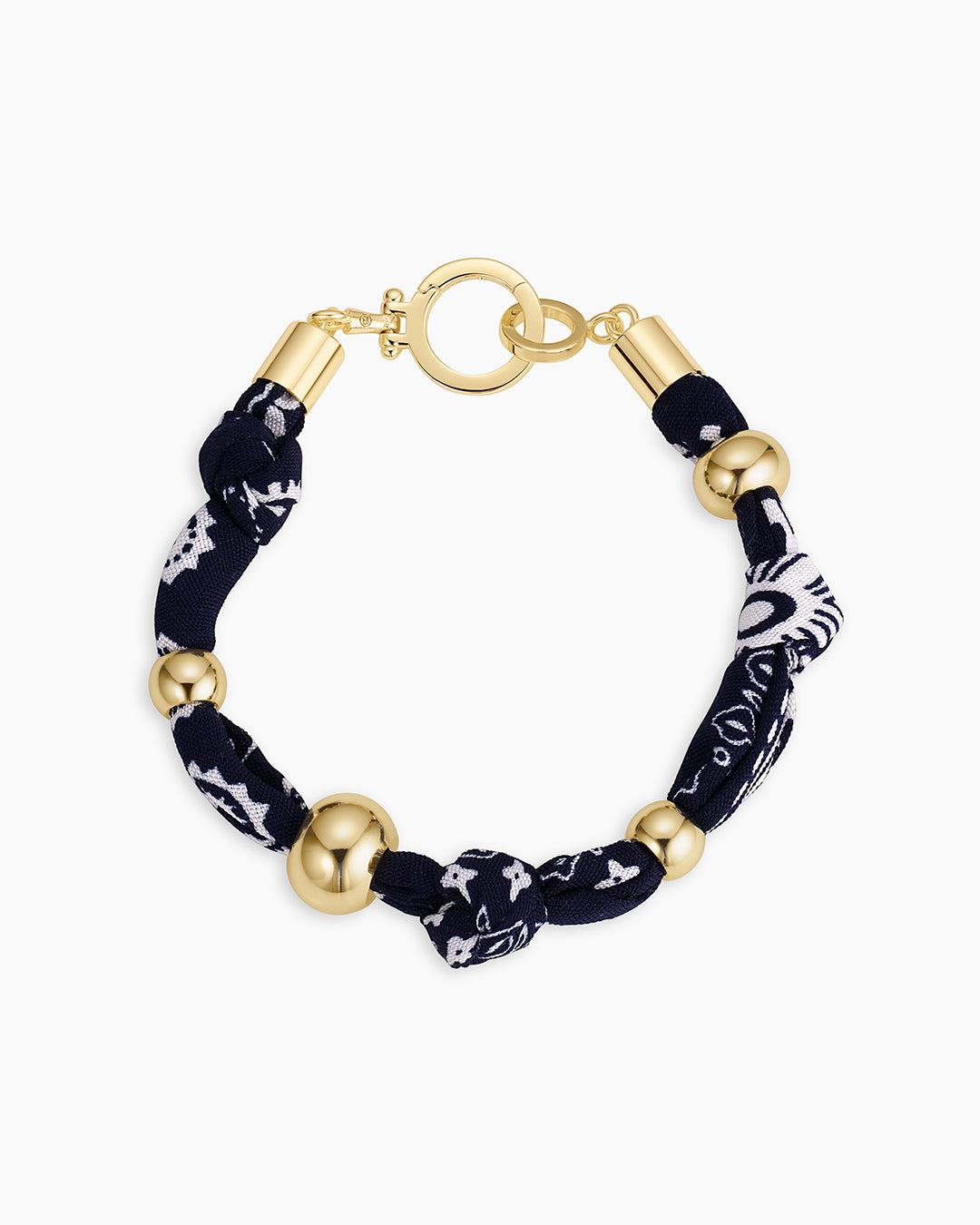 Navy Bandana Knot Bracelet