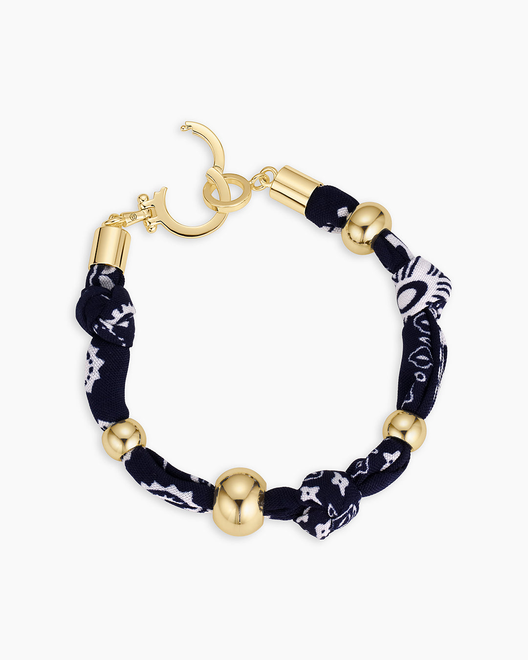 Navy Bandana Knot Bracelet