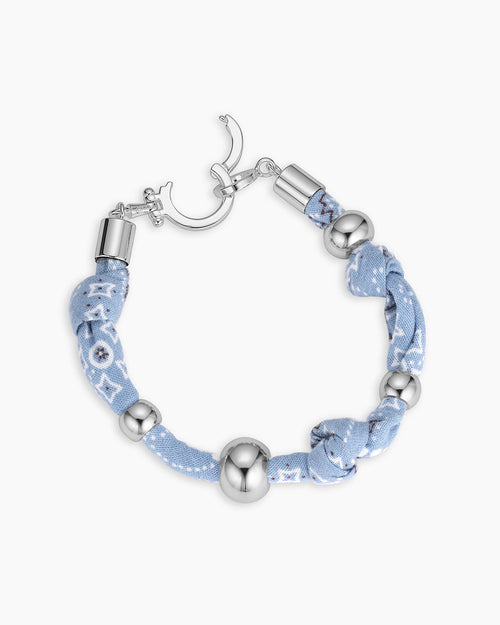 Blue Bandana Knot Bracelet