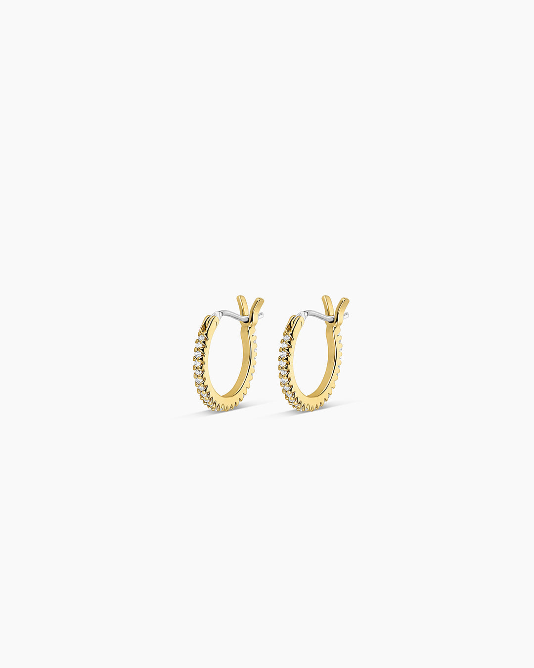 Pave Huggie Hoops