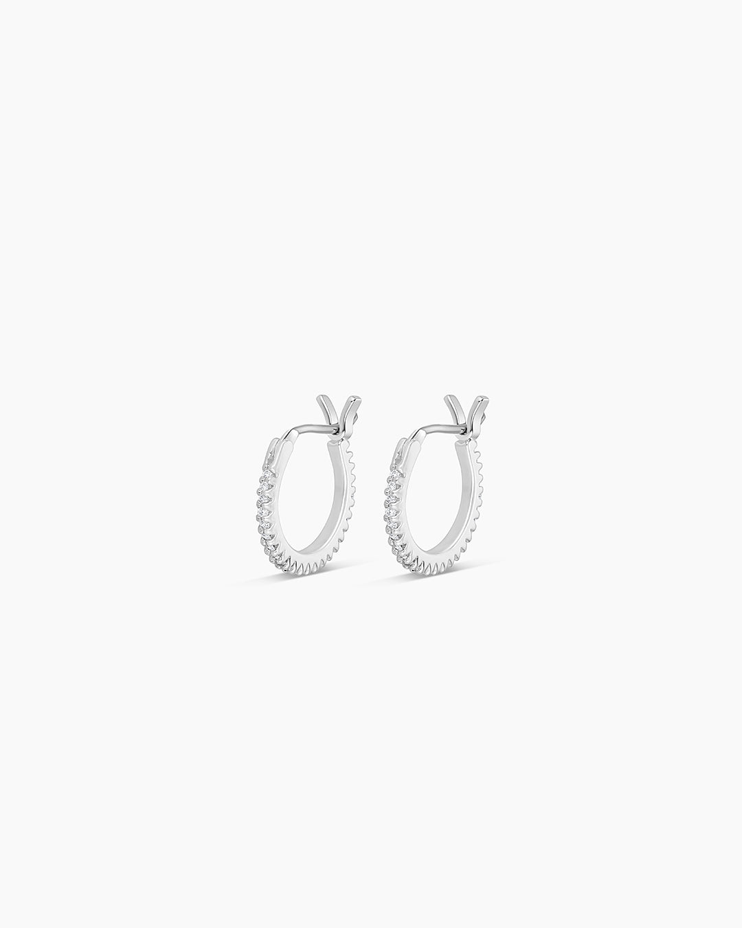 Pave Huggie Hoops
