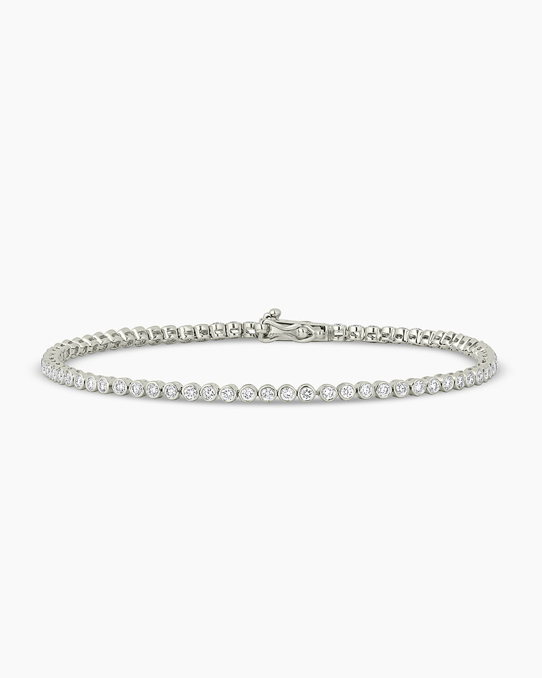 Silver Bezel Tennis Bracelet
